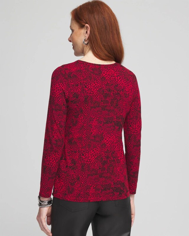 Touch of Cool Snake Print Layering Tee - image 3